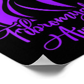 Fibromyalgia Awareness Fibro Warrior Paars Ribbon Poster (Hoek)