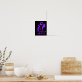 Fibromyalgia Awareness Fibro Warrior Paars Ribbon Poster (Keuken)