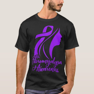 Fibromyalgia Awareness Fibro Warrior Paars Ribbon T-shirt