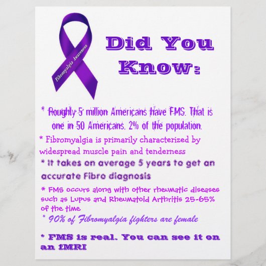 Fibromyalgia Awareness Flyers (Voorkant)