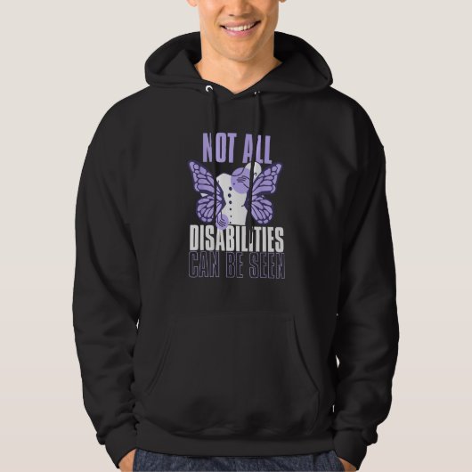 Fibromyalgia Awareness Purple Ribbon Fibromyalgia  Hoodie (Voorkant)