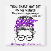 Fibromyalgia Awareness Ribbon Support Giften Magneet (Voorkant)