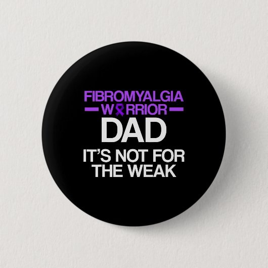Fibromyalgia Awareness Surviof Dad Warrior 2 Ronde Button 5,7 Cm (Voorkant)