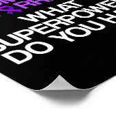 Fibromyalgia Awareness Survivor Dad Warrior 3 Poster (Hoek)