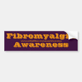 Fibromyalgia Bewustheid - in de bewustmakingskleur Bumpersticker (Voorkant)