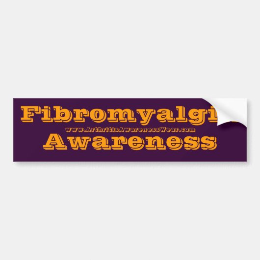 Fibromyalgia Bewustheid - in de bewustmakingskleur Bumpersticker (Voorkant)