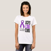 Fibromyalgia Hope Love Cure Ribbon T-shirt (Voorkant volledig)