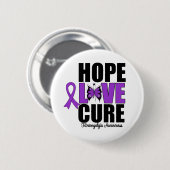 Fibromyalgia Hope Love Cure Ronde Button 5,7 Cm (Voorkant /achterkant)