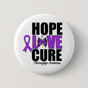 Fibromyalgia Hope Love Cure Ronde Button 5,7 Cm