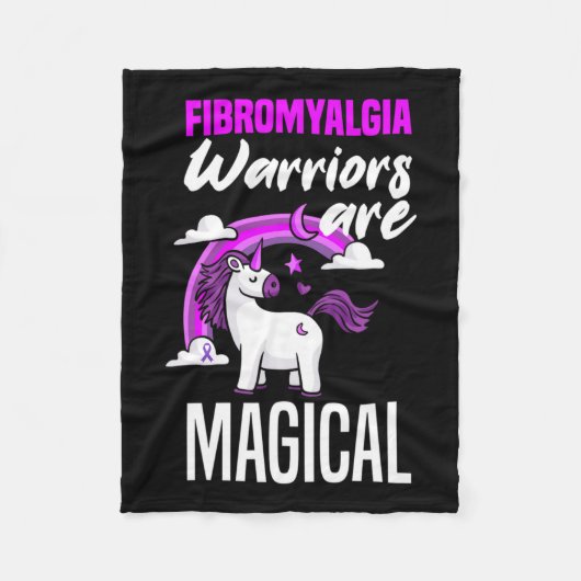 Fibromyalgia krijgers zijn magische eenhoorn fibro fleece deken (Voorkant)