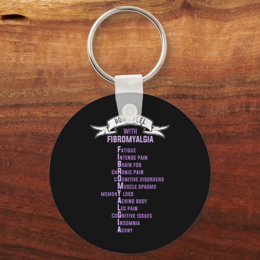 Fibromyalgia Sonie Amp Fibro Awareness This Is Sleutelhanger (Voorkant)