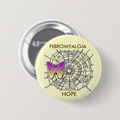 FIBROMYALGIA SPELD VAN GELE HOOP - RONDE BUTTON 5,7 CM (Voorkant /achterkant)