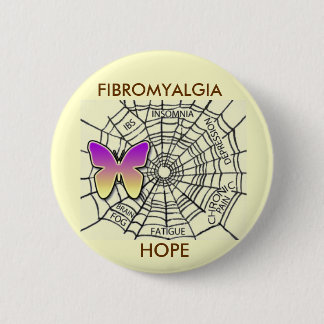 FIBROMYALGIA SPELD VAN GELE HOOP - RONDE BUTTON 5,7 CM