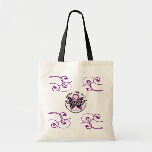 Fibromyalgia Swirls Awareness Canvas tas (Voorkant)