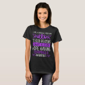 Fibromyalgia Warrior Disease Awareness Ribbon T-shirt (Voorkant volledig)