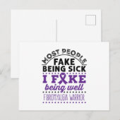 Fibromyalgie Aankomst Fake goed Briefkaart (Voorkant / Achterkant)