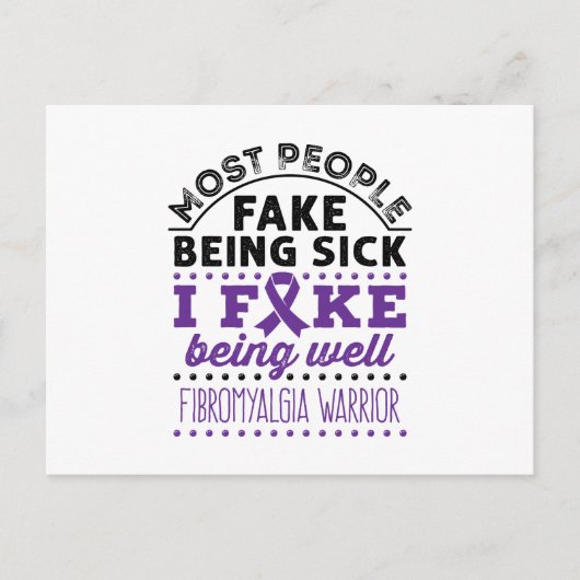 Fibromyalgie Aankomst Fake goed Briefkaart (Voorkant)
