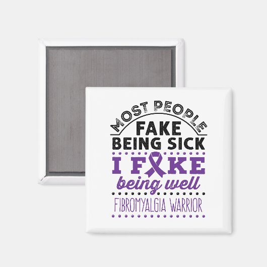 Fibromyalgie Aankomst Fake goed Magneet (Voorkant / Achterkant)