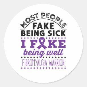 Fibromyalgie Aankomst Fake goed Ronde Sticker
