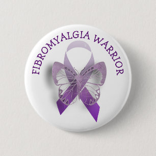Fibromyalgie Aankomst Paarse bewustwording Ronde Button 5,7 Cm