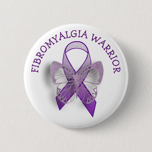 Fibromyalgie Aankomst Paarse bewustwording Ronde Button 5,7 Cm