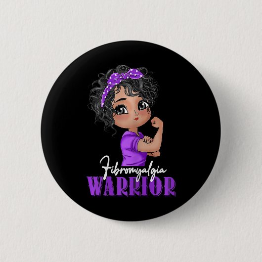 Fibromyalgie Aankomst Sterke vrouwen Fibromyalgie Ronde Button 5,7 Cm (Voorkant)