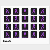 Fibromyalgie Advocate Black Square Sticker (Vel)