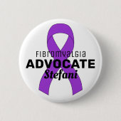 Fibromyalgie Advocate Lint Witte Button (Voorkant)