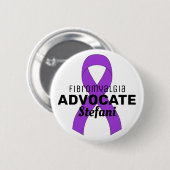 Fibromyalgie Advocate Lint Witte Button (Voorkant /achterkant)