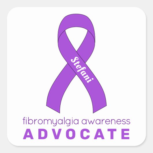 Fibromyalgie Advocate White Square Sticker (Voorkant)