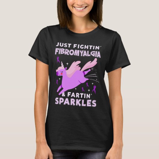 Fibromyalgie-appelkanker eenhoornfart t-shirt (Voorkant)
