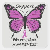 Fibromyalgie auto-sticker vierkante sticker (Voorkant)