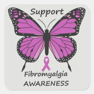 Fibromyalgie auto-sticker vierkante sticker