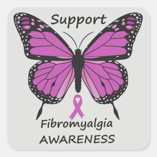 Fibromyalgie auto-sticker vierkante sticker