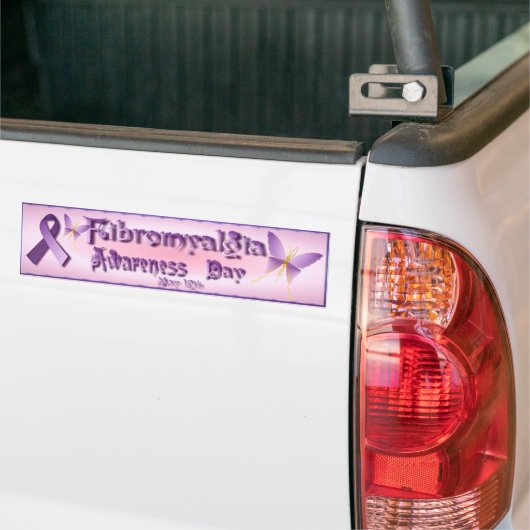 Fibromyalgie Awareness Day Shirten Bumpersticker (Op Truck)