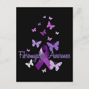 Fibromyalgie Awareness (lint & vlinders) Briefkaart
