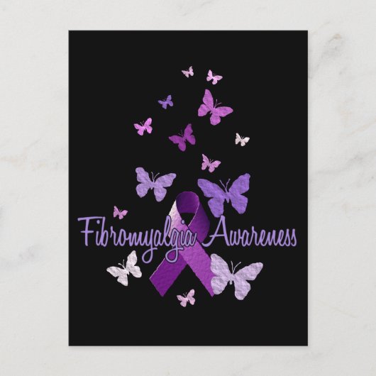 Fibromyalgie Awareness (lint & vlinders) Briefkaart (Voorkant)
