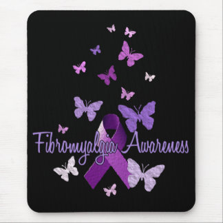 Fibromyalgie Awareness (lint & vlinders) Muismat