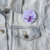 Fibromyalgie Awareness (lint & vlinders) Ronde Button 5,7 Cm (In situ)