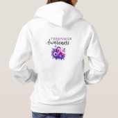 Fibromyalgie Awareness Ribbon Hoodie (Achterkant)