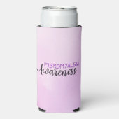 Fibromyalgie Awareness Ribbon Seltzer Blikjeskoeler (Seltzer Achterkant)