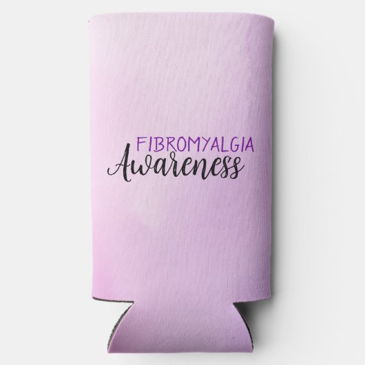 Fibromyalgie Awareness Ribbon Seltzer Blikjeskoeler (Achterkant)