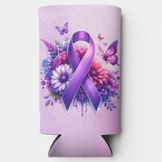 Fibromyalgie Awareness Ribbon Seltzer Blikjeskoeler (Voorkant)