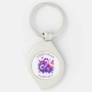 Fibromyalgie Awareness Ribbon Sleutelhanger