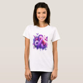 Fibromyalgie Awareness Ribbon T-shirt (Voorkant volledig)