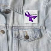 Fibromyalgie Awareness Ribbon Vierkante Button 5,1 Cm (In situ)