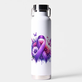 Fibromyalgie Awareness Ribbon Waterfles