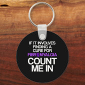 Fibromyalgie Awareness Survivor Finding Warrior 1 Sleutelhanger (Voorkant)