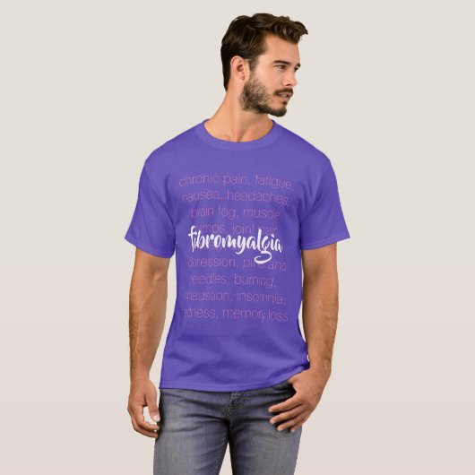 Fibromyalgie Awareness T-Shirt (Voorkant volledig)