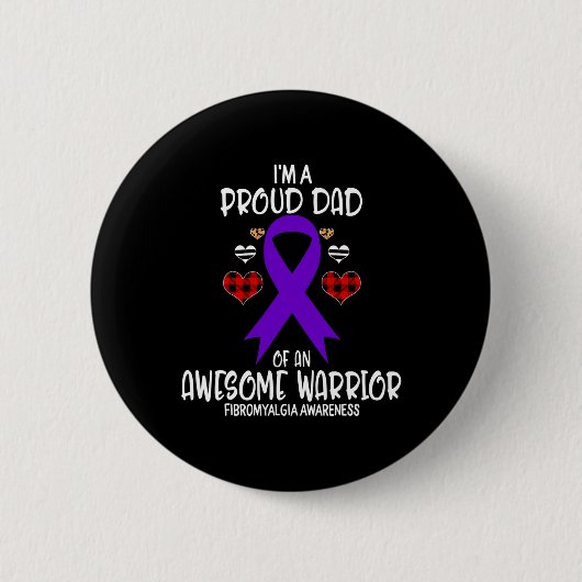 Fibromyalgie Bewust dat ik een trots vader ben van Ronde Button 5,7 Cm (Voorkant)